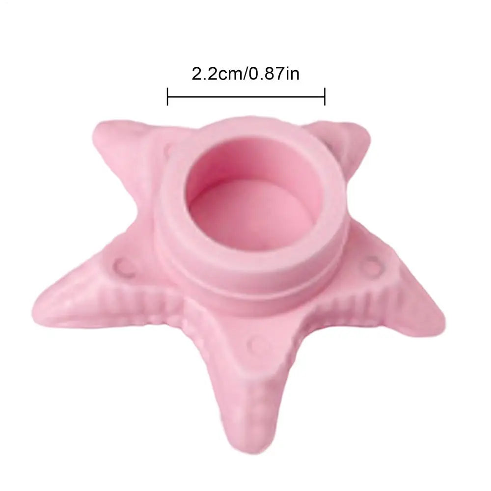 Airtight Sink Overflow Cover Starfish Shape Drain Plug to Prevent Spills & Odors, Seals Bathtub, Shower & Basin Overflow Holes Peaceful Pleasures Health and Wellness Pink