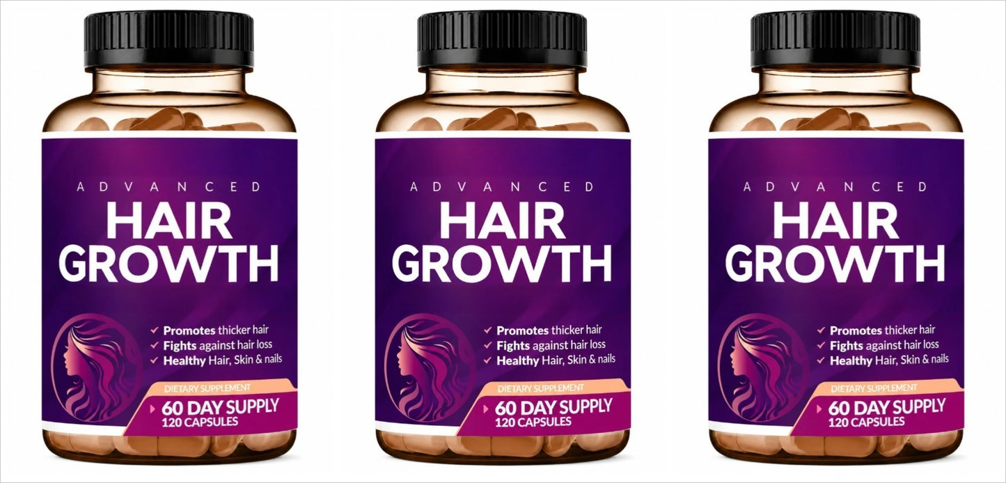 Hair Growth Vitamins for Women | Biotin 10000mcg + Collagen
