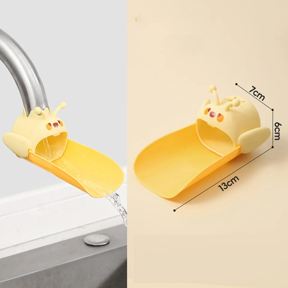1PCS Cartoon Faucet Extension Faucet Handle Adapter Silicone Spout Extender for Bathroom Kitche Peaceful Pleasures Health and Wellness Yellow