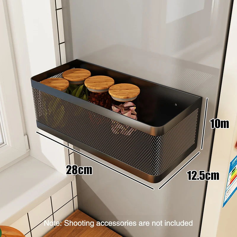 Magnetic Spice Rack – Fridge Side Shelf Organizer