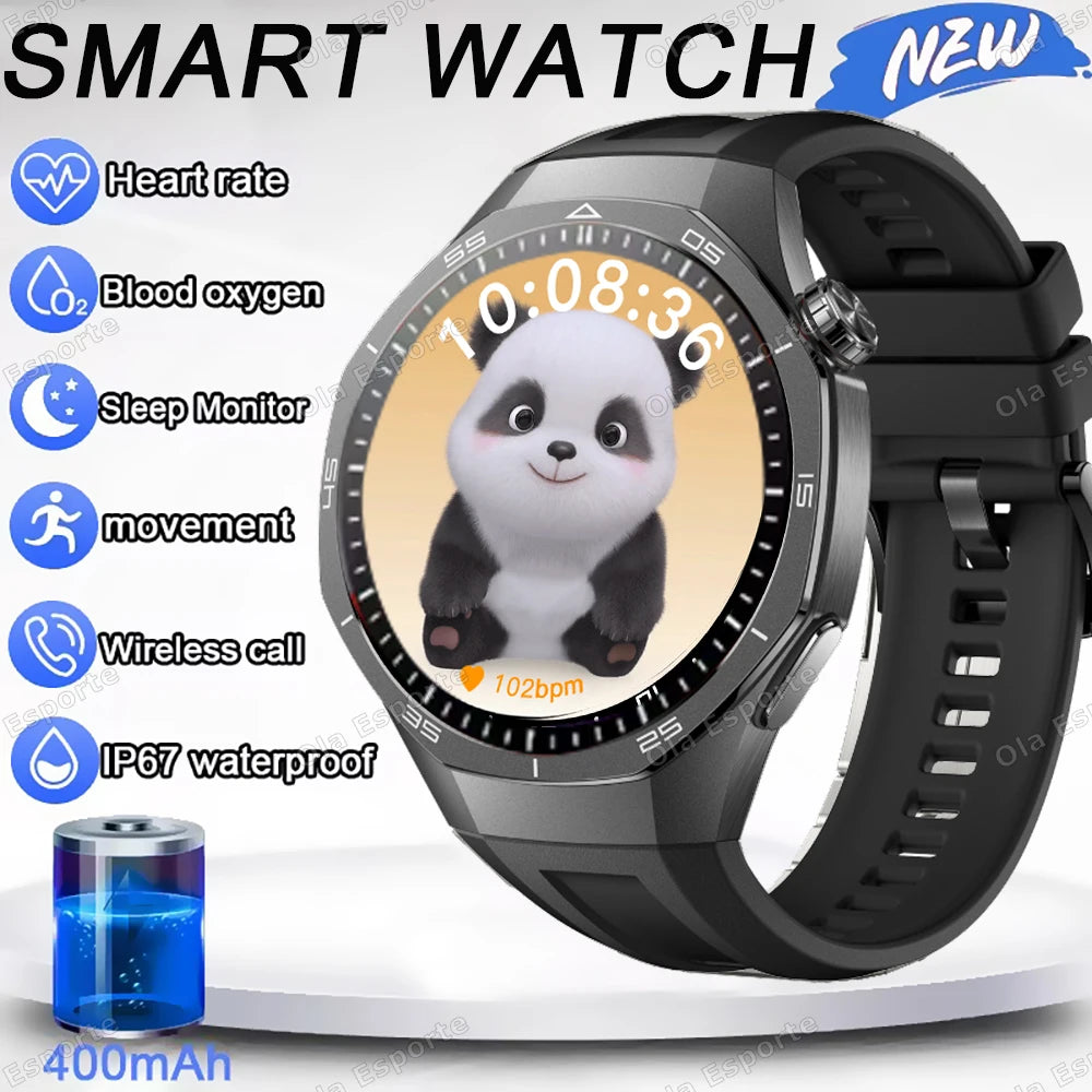Smart Watch Men Women Health Monitoring ECG Blood Oxygen Sleep Monitor BT Call GPS Sports Fitness Tracking Smartwatch 2026 New Peaceful Pleasures Health and Wellness Black
