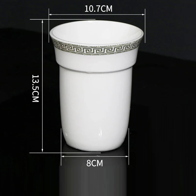 HOTAAN Ceramic Toilet Brush Holder Cup | Bathroom Accessory