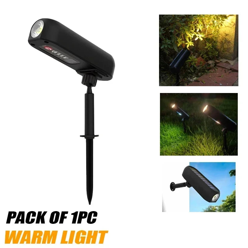 Solar LED Garden Spotlight IP65 Waterproof | Lawn & Pathway Light