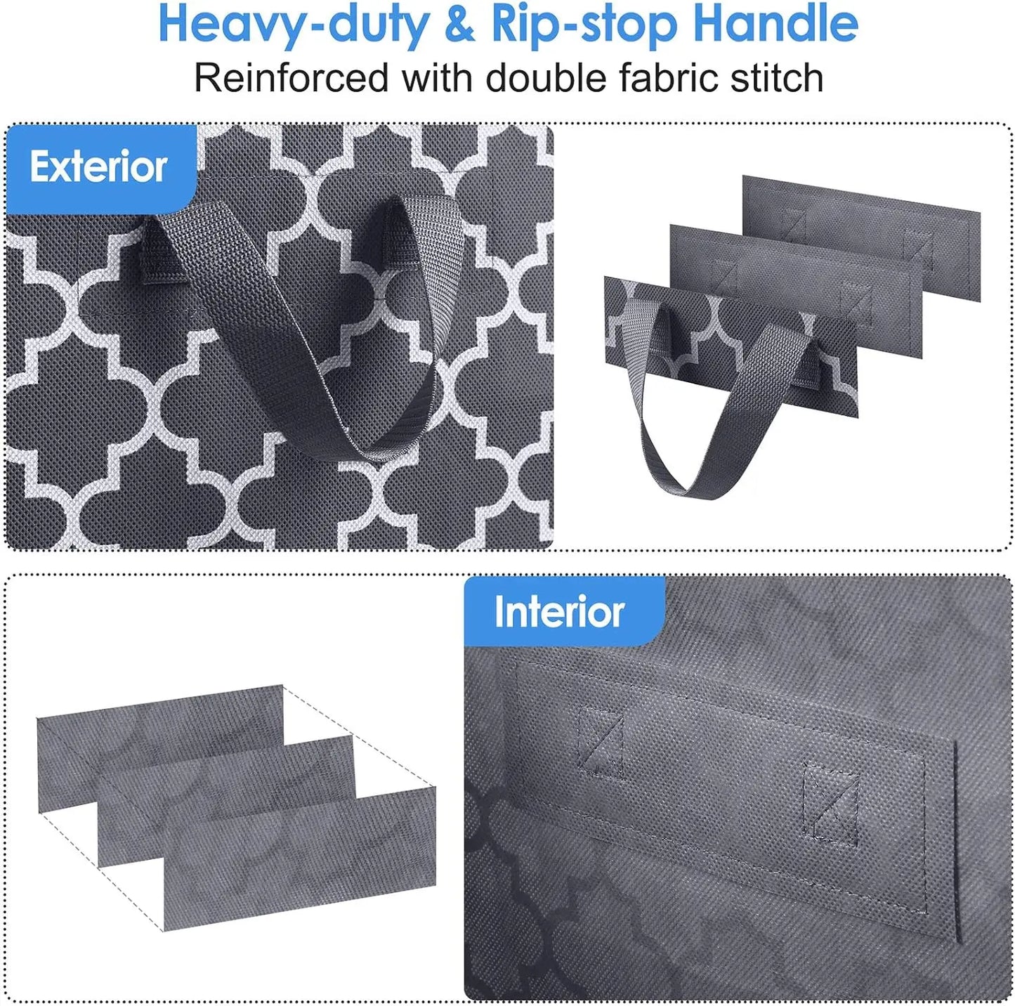 100L Storage Bags 3-Pack – Clear Window, Sturdy Zippers & Reinforced Handle Storage Bag Peaceful Pleasures Health and Wellness