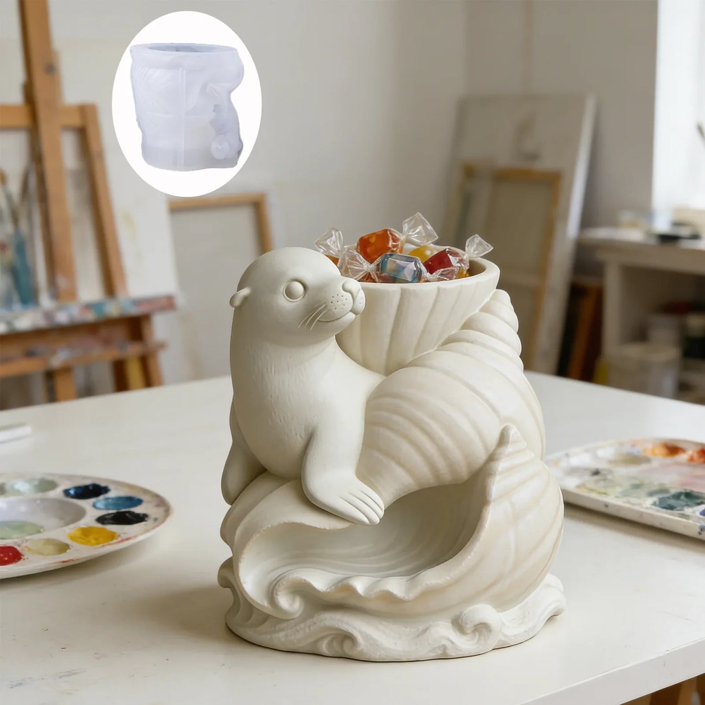 Conch Shell Silicone Mold – DIY Cement, Gypsum & Epoxy Resin
