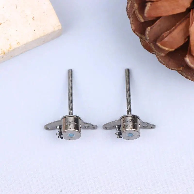 Micro 2 Phase Stepper Motor 6mm 4 Wire Adjustable Long Shaft For Optical Instrument Motorized Adjustment Peaceful Pleasures Health and Wellness 2Pcs