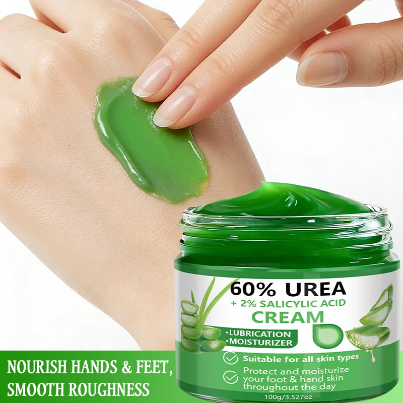 Yuitikue 60% Urea Cream with 2% Salicylic Acid, 100g Foot & Hand Moisturizer for Dry Skin, All Skin Types Friendly Peaceful Pleasures Health and Wellness