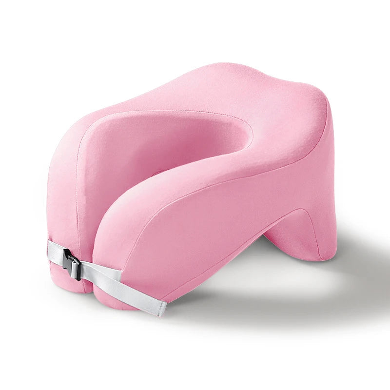 U-Shape Memory Foam Travel Neck Pillow – Airplane & Office