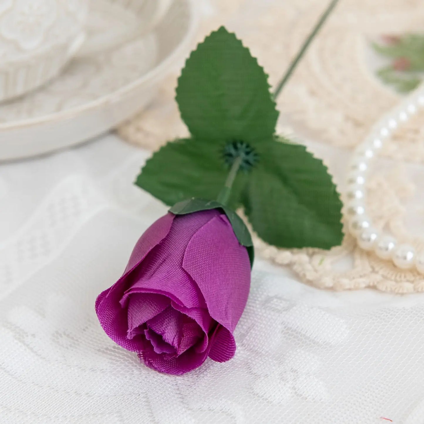 Red Silk Rose Bouquet 10 Pcs – Artificial Flowers for Weddings