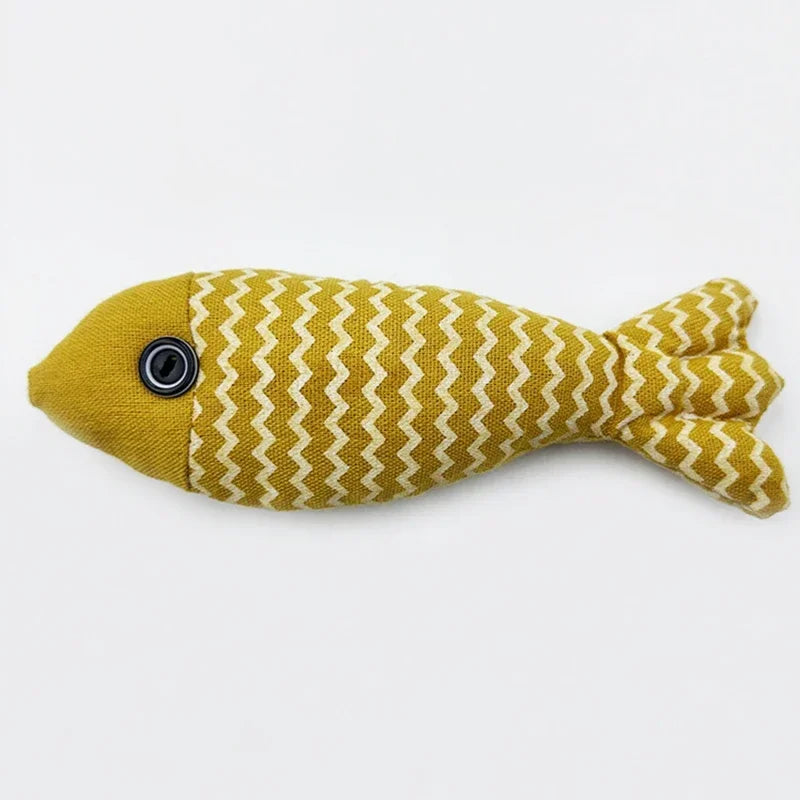 Cat Catnip Fish Toy – Bite-Resistant Sisal Teething Stick