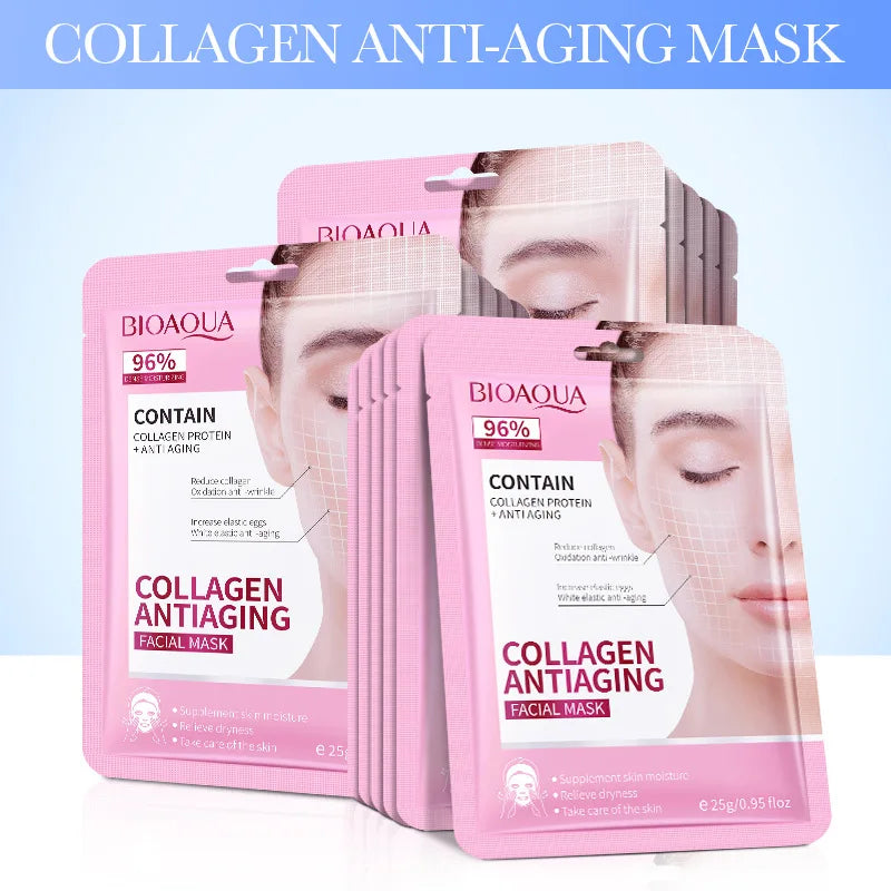 BIOAQUA 10-Pack Hyaluronic Acid Retinol Collagen Face Masks