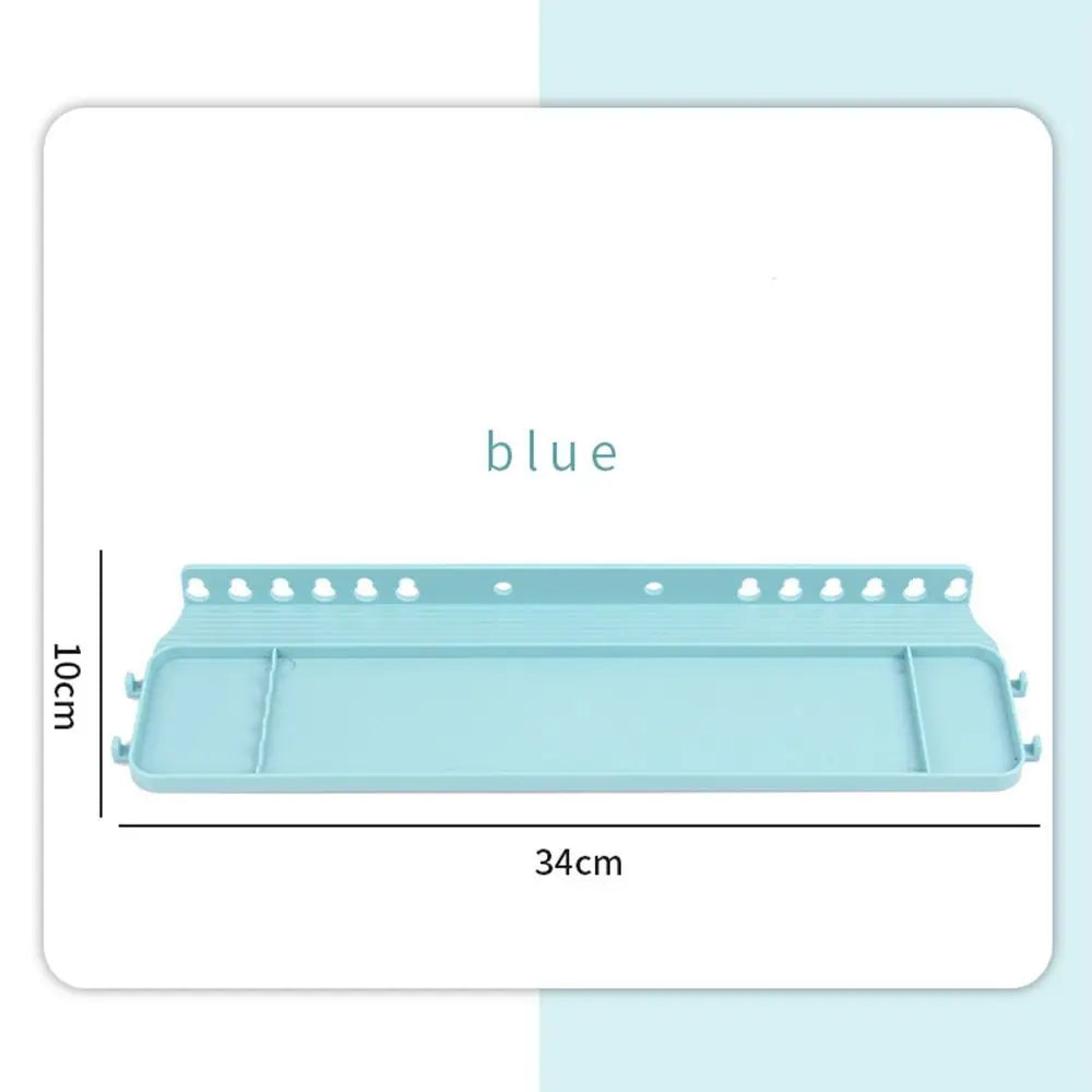 Support Rack Detachable Easel Tray Shelf Easy to Install Plastic Sketch Storage Rack Durable 34X10CM Painting Tools Tray Artists Peaceful Pleasures Health and Wellness Blue