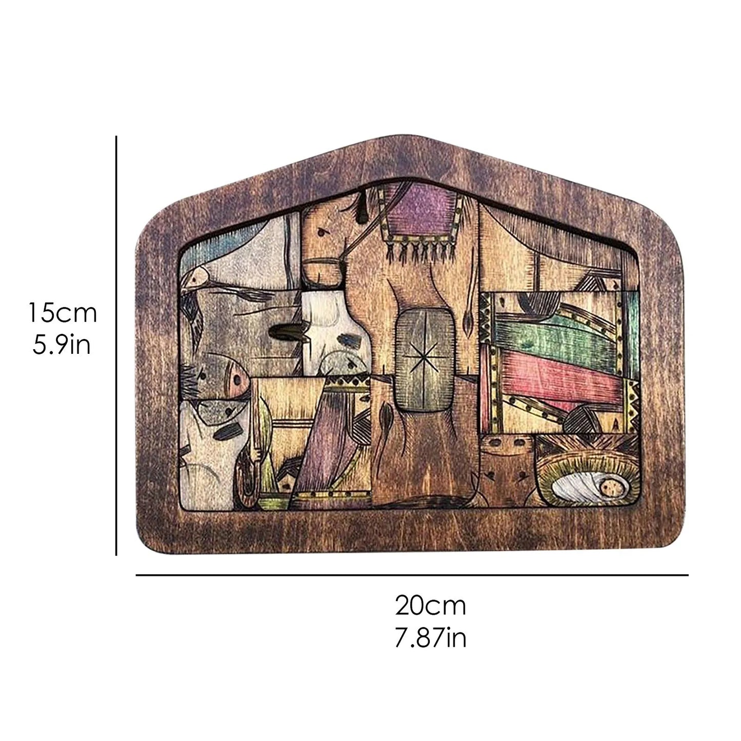 Wooden Nativity Puzzle Set | Wood Burned Christmas Figurines