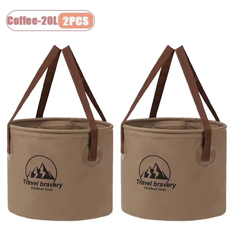 Collapsible Camping Bucket 5/10/20L – Foldable Waterproof