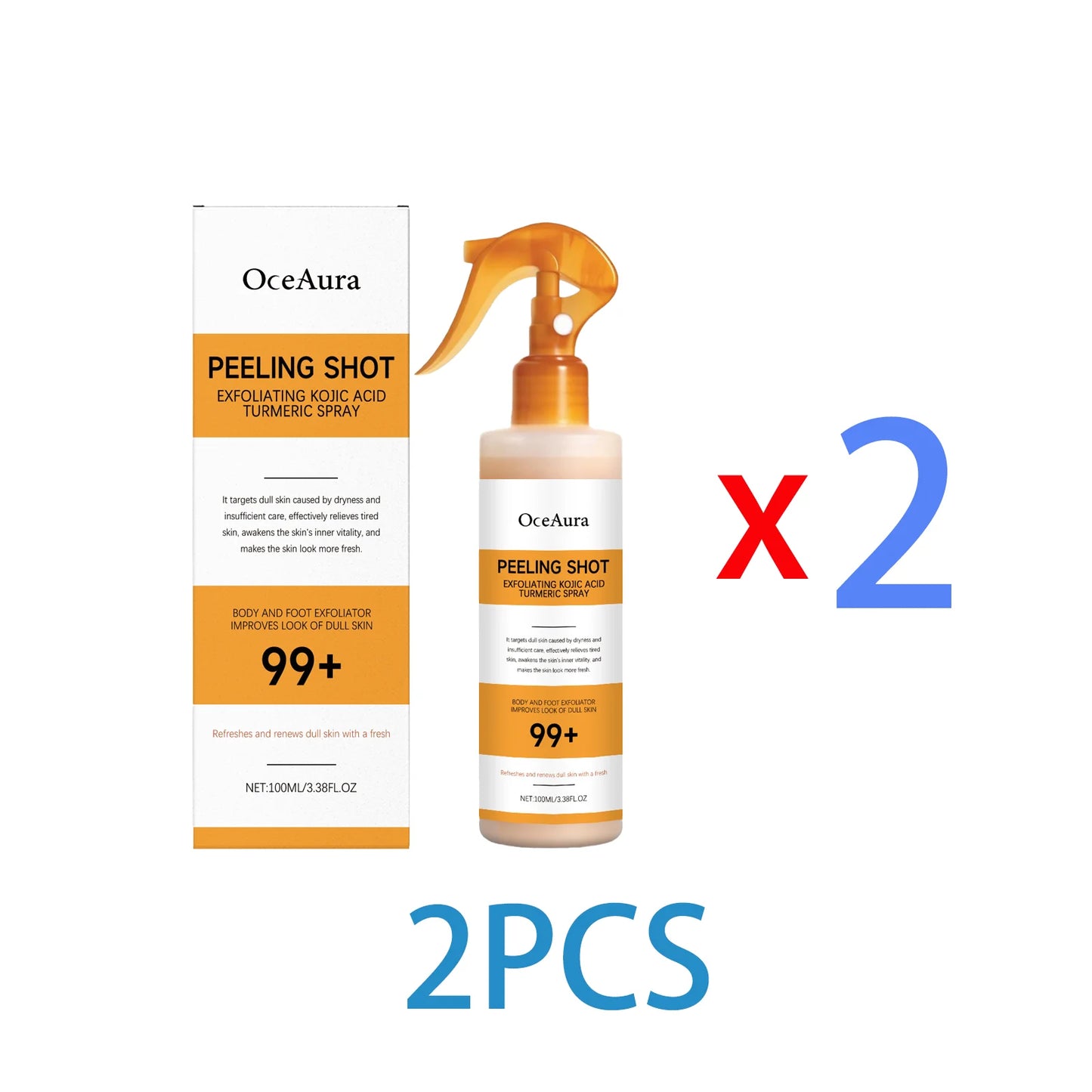 Kojic Acid Turmeric Body Brightening Exfoliating Spray 100ml