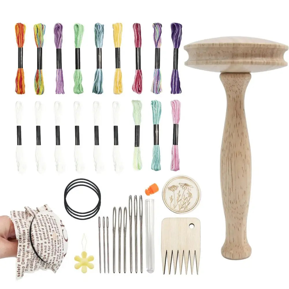 Sock Darning Kit – Wooden Mushroom Sewing Repair Tool Set