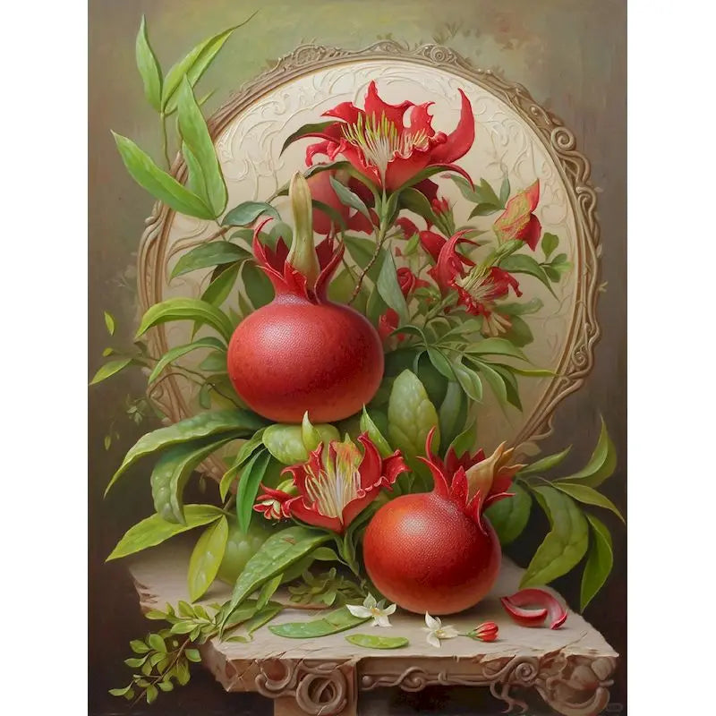 Pomegranate Paint by Numbers Kit – DIY Canvas Art 60x75cm