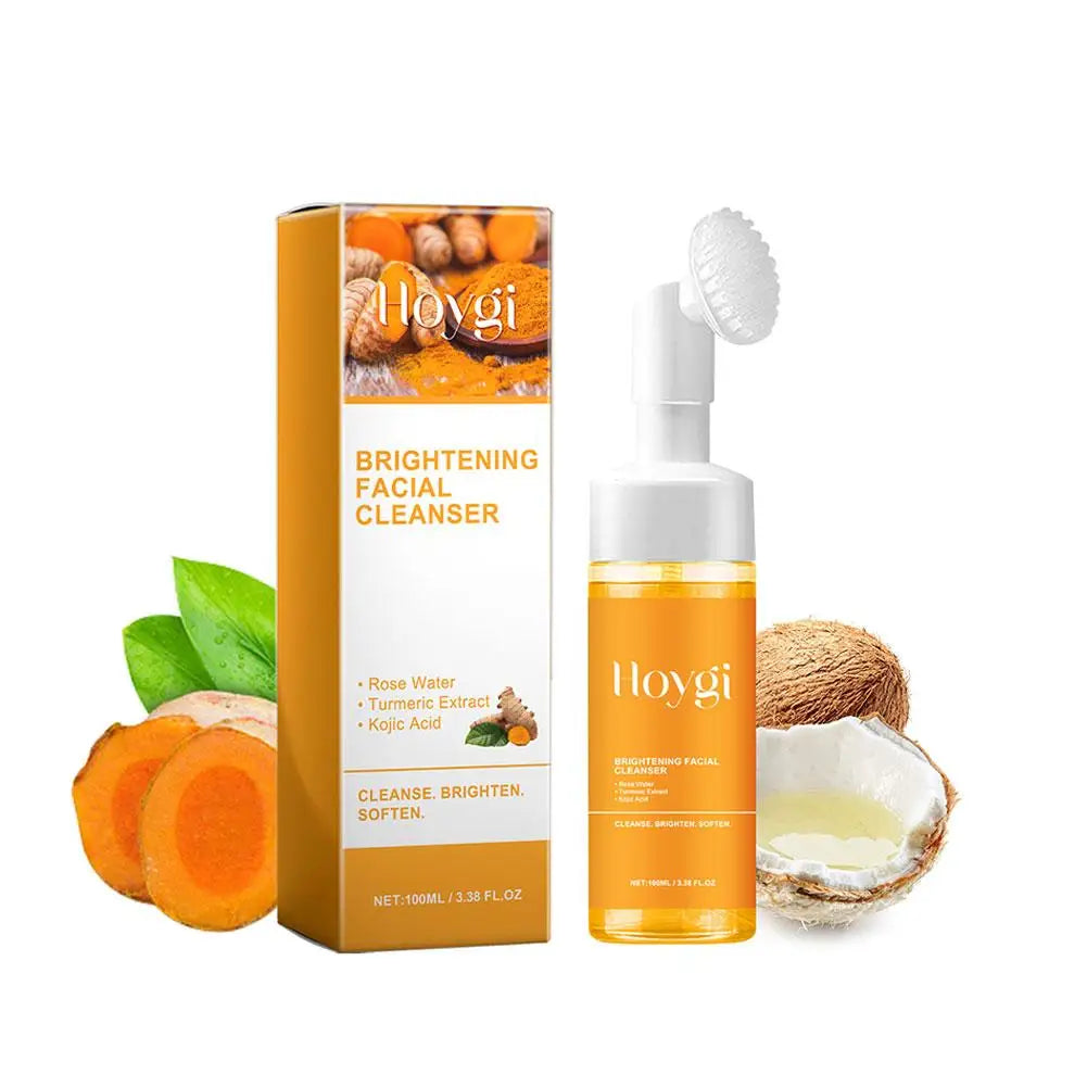 Turmeric Facial Cleanser Facial Scrub Cleansing Oil Control Blackhead Remover Shrink Pores Skin Care Body Care Peaceful Pleasures Health and Wellness YELLOW