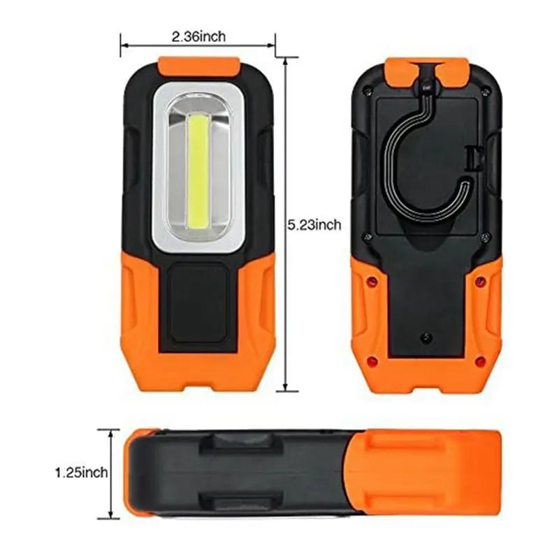 A36T-1 PCS Portable LED Work Light, Hanging Hook & Magnetic Flashlight As Shown ABS+Rubber Pocket Work Lights Peaceful Pleasures Health and Wellness