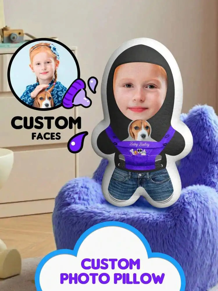 Custom Pillow with 2 Faces Photo Text 4 Sizes Personalized Shaped Funny Pillow For Couple Pet Lovers Gift For Mother Father Day Peaceful Pleasures Health and Wellness Purple 40x50cm