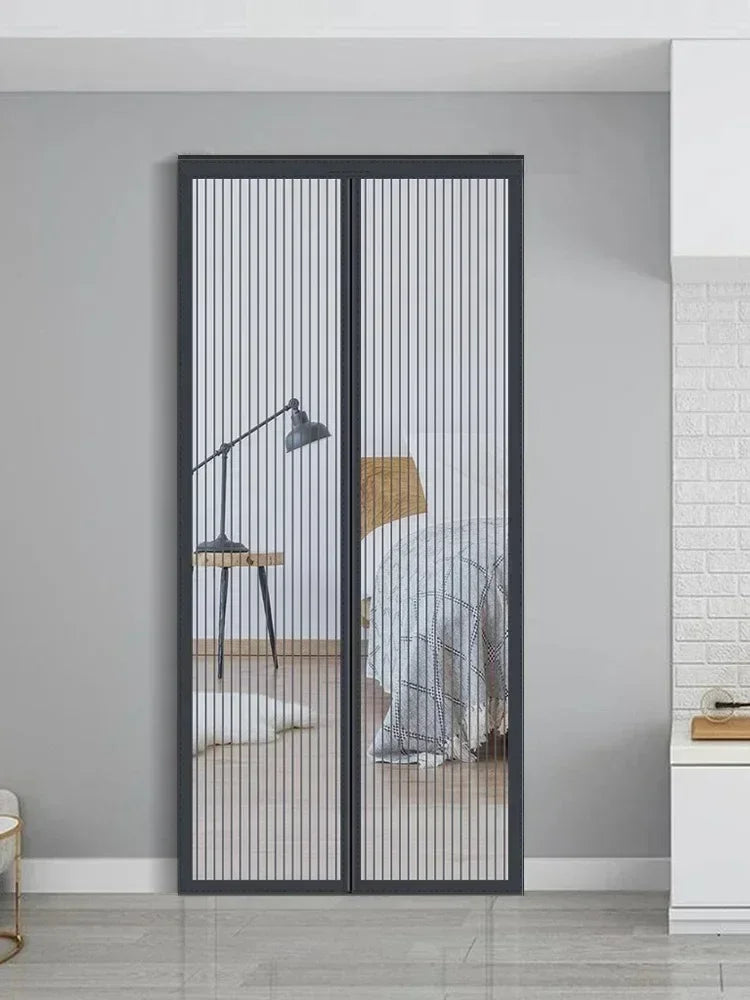 Home Textile Ecoflow Anti-mosquito Magnetic Screen Door Curtain Net Flipper Zero Garden. Mosquito Netses for Window Shades Peaceful Pleasures Health and Wellness Black 100x210cm