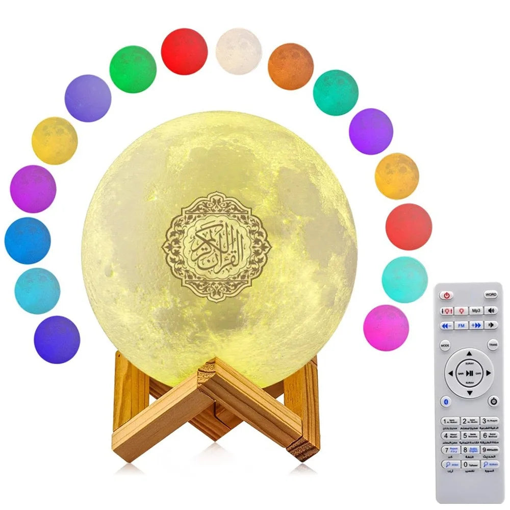 Quran Bluetooth Speaker & Night Light Lamp | Azan & 33 Languages