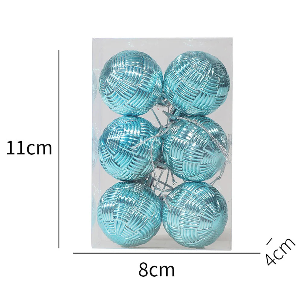 6-Pack Shatterproof Christmas Ball Ornaments – Mixed Baubles