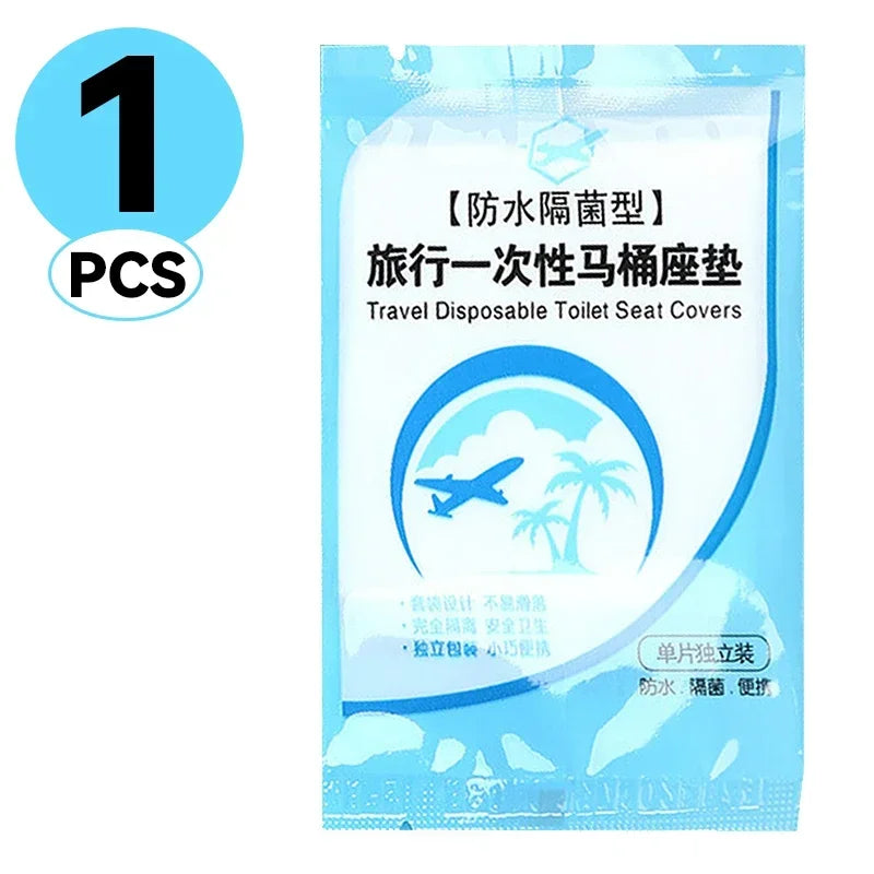 Disposable Toilet Seat Covers – Waterproof PE Travel Pack Disposable Toilet Cover Peaceful Pleasures Health and Wellness 1PC