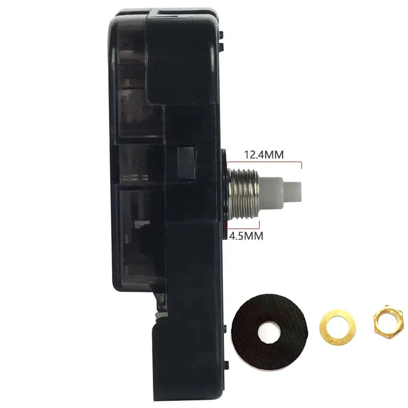 Silent Sun Quartz Clock Movement 12888 DIY Wall Clock Young Town Quartz Clockwork Sweep Seconds Central Movement Diy Kit Parts Peaceful Pleasures Health and Wellness 12.4MM Axis (3.12mm 4.98mm)
