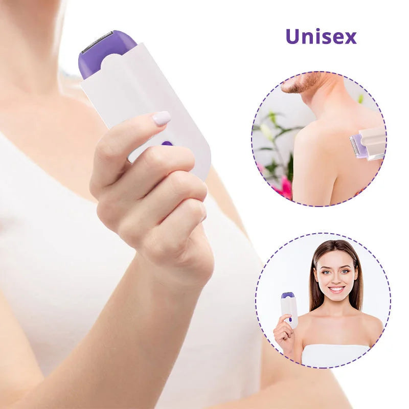 2-in-1 body hair removal device - female painless facial hair removal machine - hair removal trimmer for shaving Peaceful Pleasures Health and Wellness