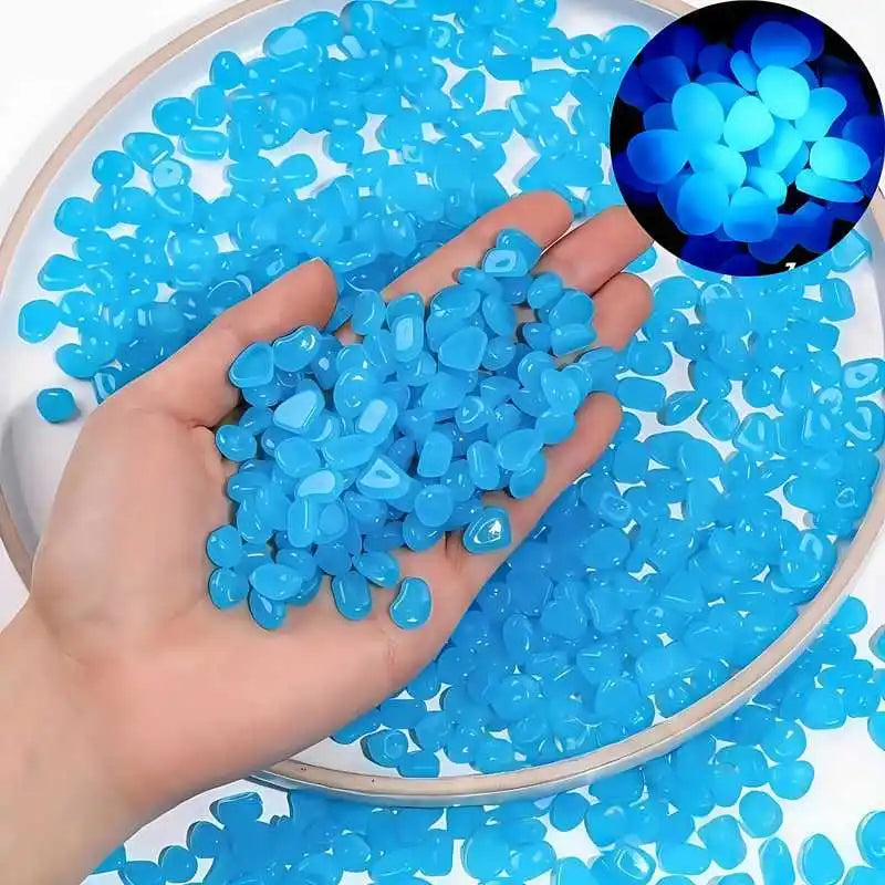 200Pcs Glow in the Dark Pebbles – Garden, Aquarium & Patio