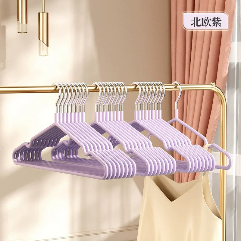 10-Pack Non-Slip Colorful PVC Metal Clothes Hangers 40cm