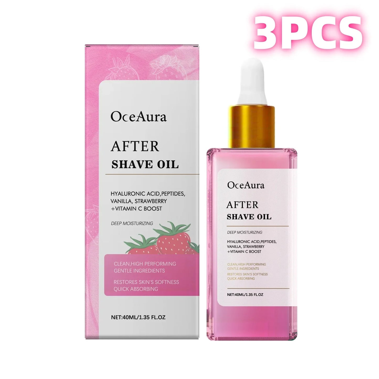 OceAura Strawberry After-Shave Nourishing Oil | Smooth Skin 40ml