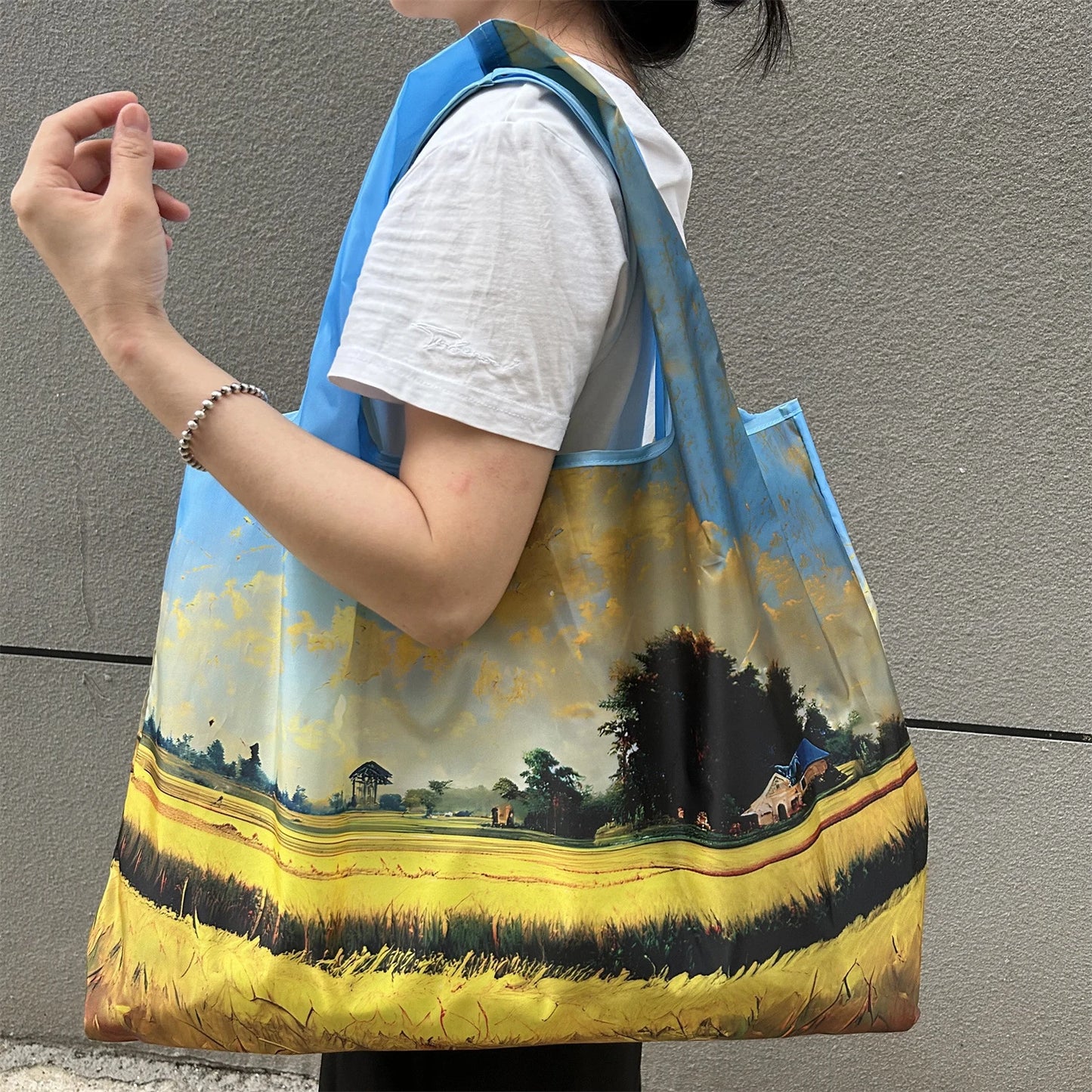 Large Foldable Reusable Nylon Shopping Bag – Travel Tote