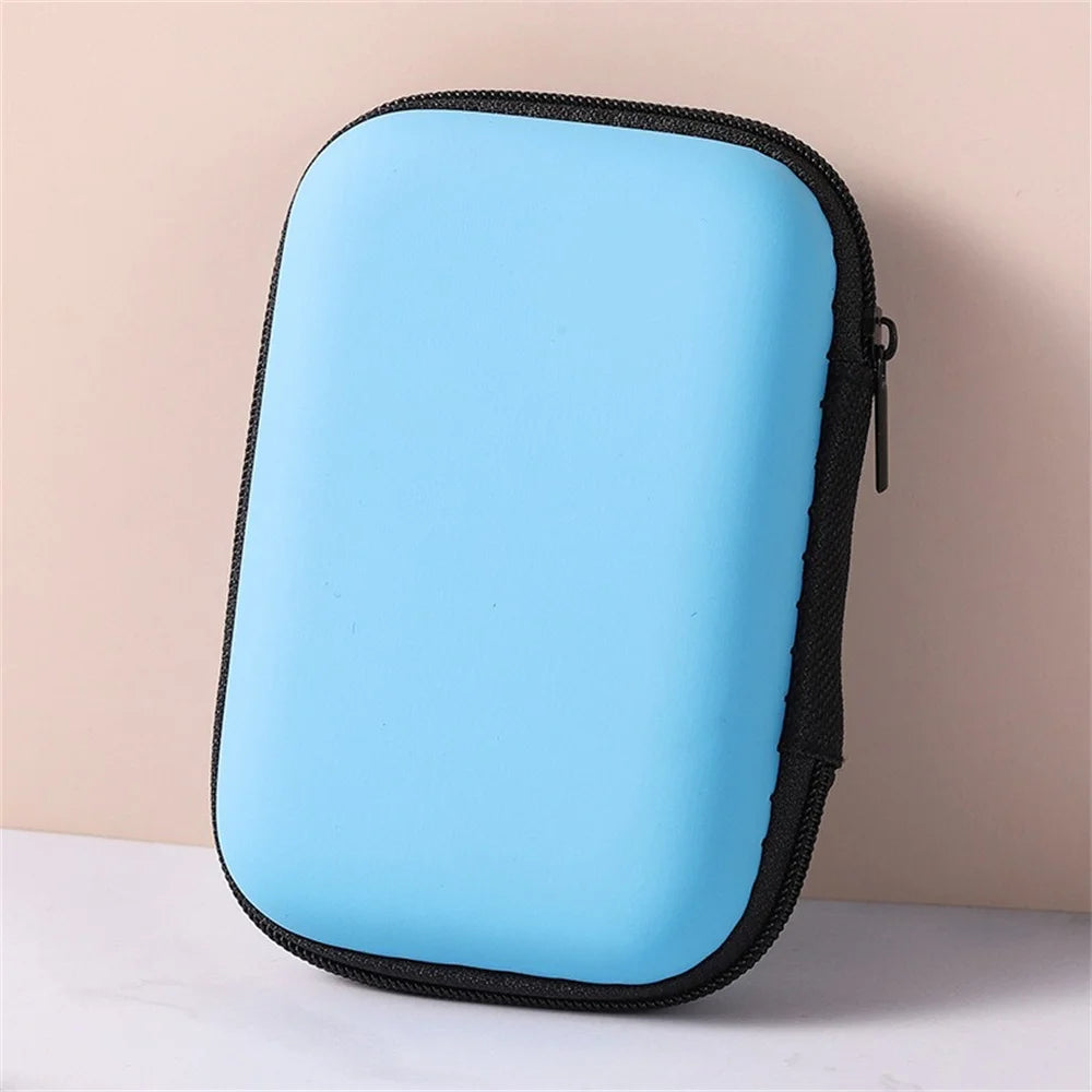 Portable EVA Zipper Bag for Cables, Charger & USB Travel Case