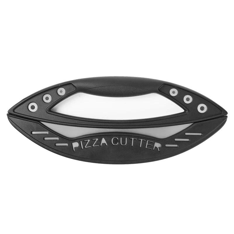 Semi-Circular Cutting Pizza Cut Vanilla with Knife Stainless Steel Slicer Knife with Blade Cover Premium Kitchen Pizza Tools Peaceful Pleasures Health and Wellness