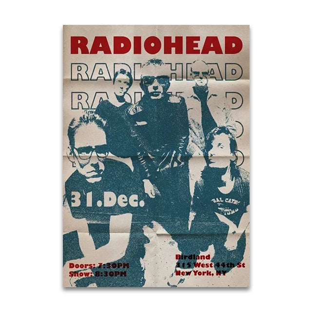 Rock Band Album Vintage Canvas Wall Art Print | Music Gift
