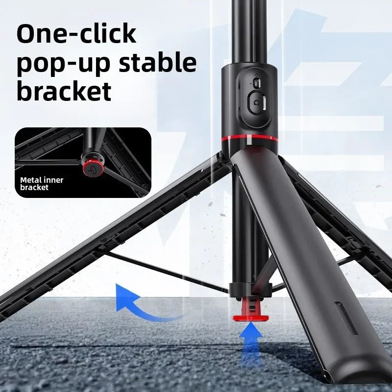 360° Selfie Stick Tripod with Bluetooth Remote & Auto-Open