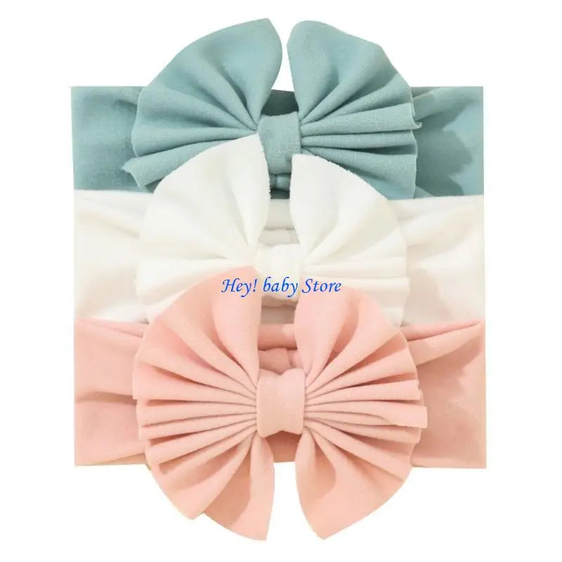 Baby Girls Turban Headbands | Soft Newborn Hair Wrap 3-Pack