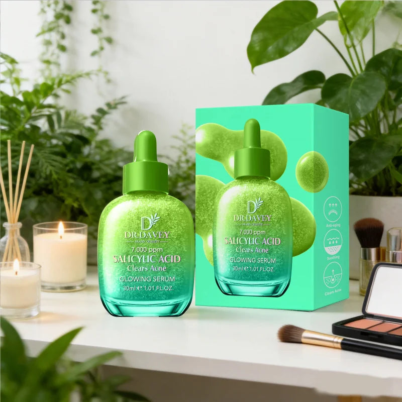 30ml DR.DAVEY Salicylic Acid Clears Acne Glowing Serum Four Seasons Skincare Moisturizing Facial Care Suitable for Men and Women Peaceful Pleasures Health and Wellness