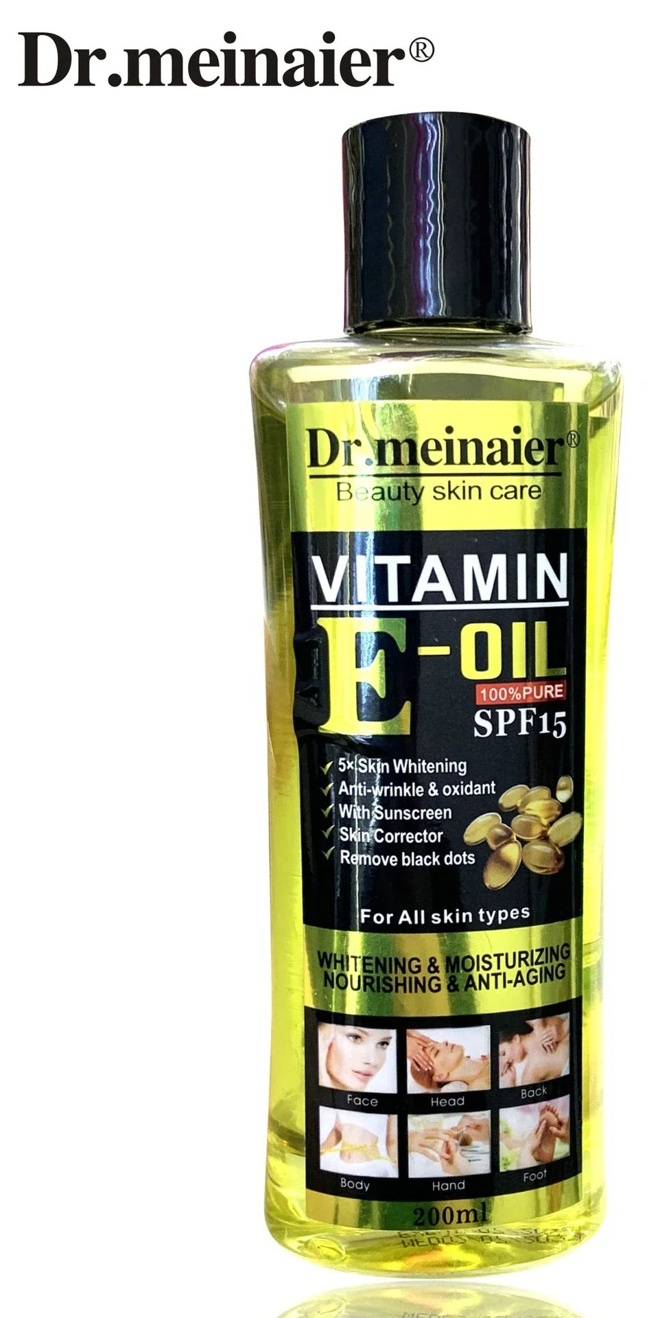 Vitamin C & E Whitening Body Massage Oil 200ml | Natural SPA