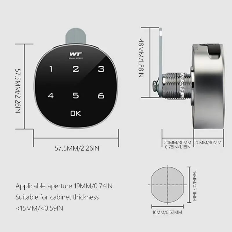 Keyless Cabinet Lock | Touch Combo Code Lock for Lockers Keyless Cabinet Lock Peaceful Pleasures Health and Wellness