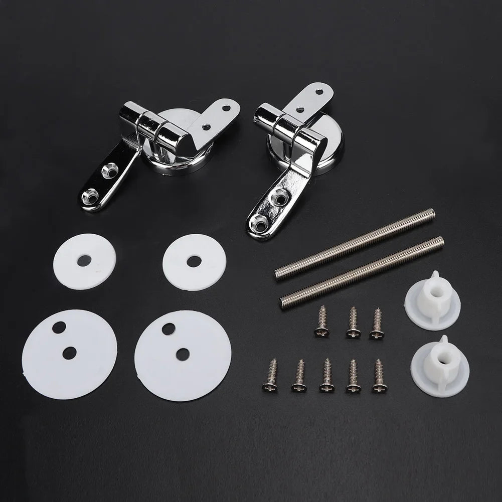 Toilet Seat Hinge Repair Kit – Universal Zinc Alloy Replacement