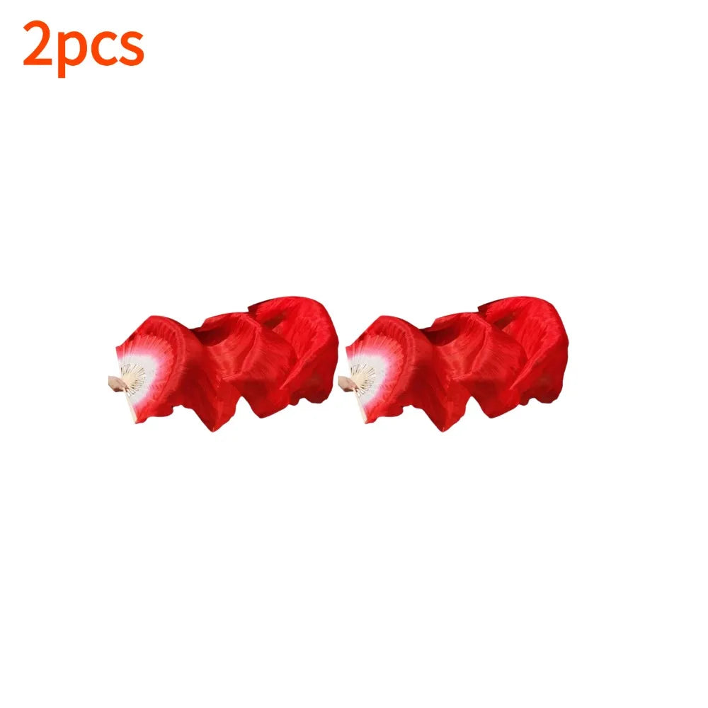 Women Belly Dance Silk Fans for Elegant Performances Peaceful Pleasures Health and Wellness 2pcs