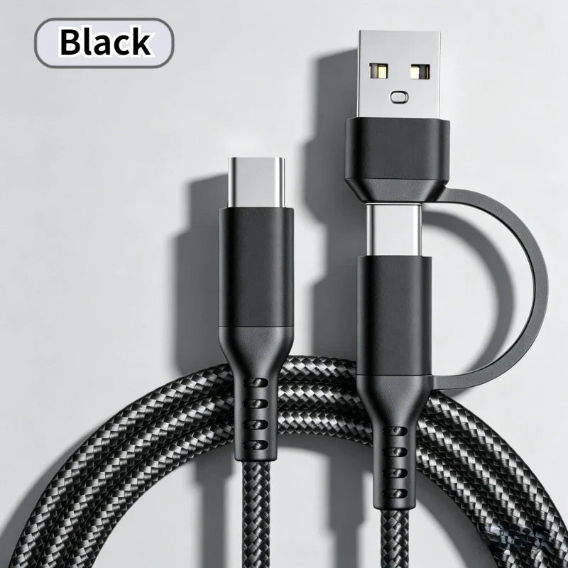 60W USB-C to USB-C Fast Charging Cable 2-in-1 – 1m & 3m