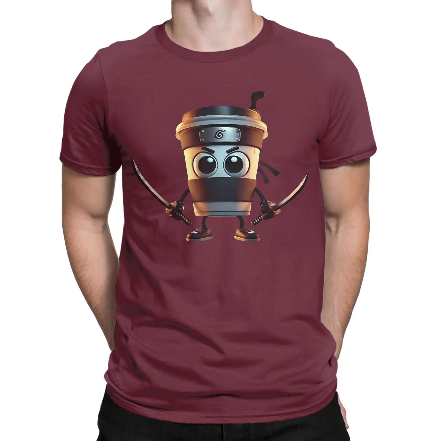 Cappuccino Assassino T Shirt Summer Italian Brainrot Meme 100 Cotton T-Shirts For Men Popular Casual Short Sleeve Y2K Funny Tee Peaceful Pleasures Health and Wellness Burgundy 6XL