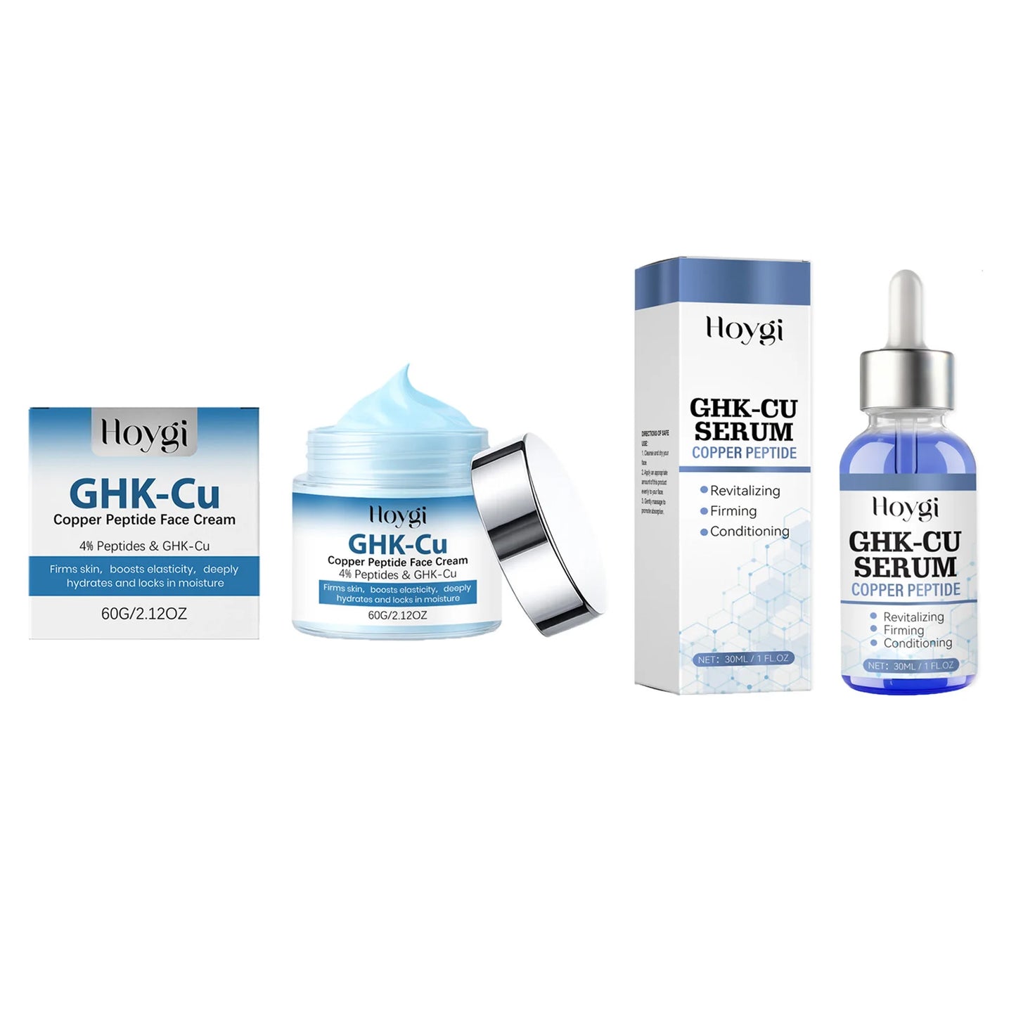 Copper Peptide Face Cream & Serum Set – Firming & Hydrating