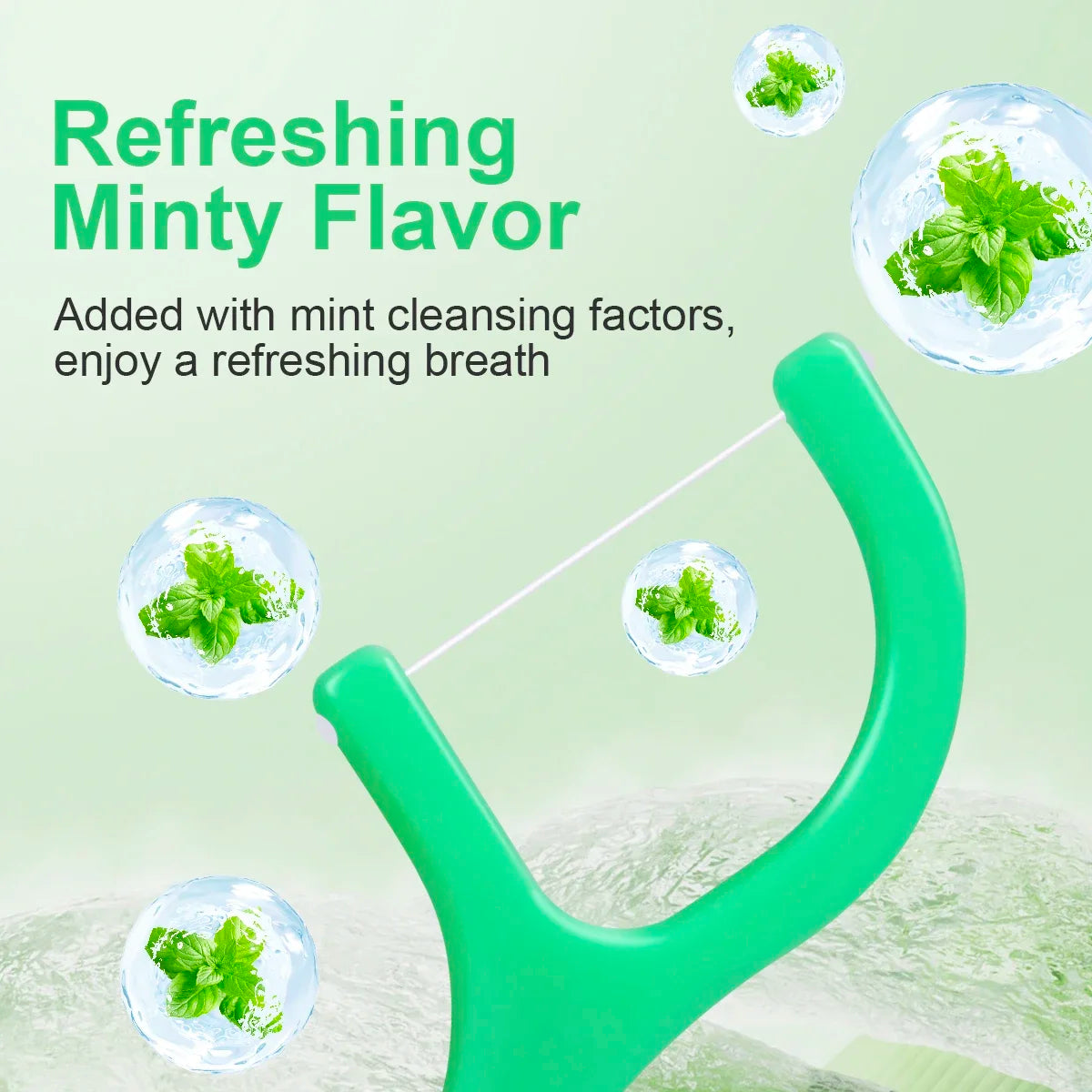 450-Piece Mint Dental Floss Picks – Ultra-Fine Flossing Sticks