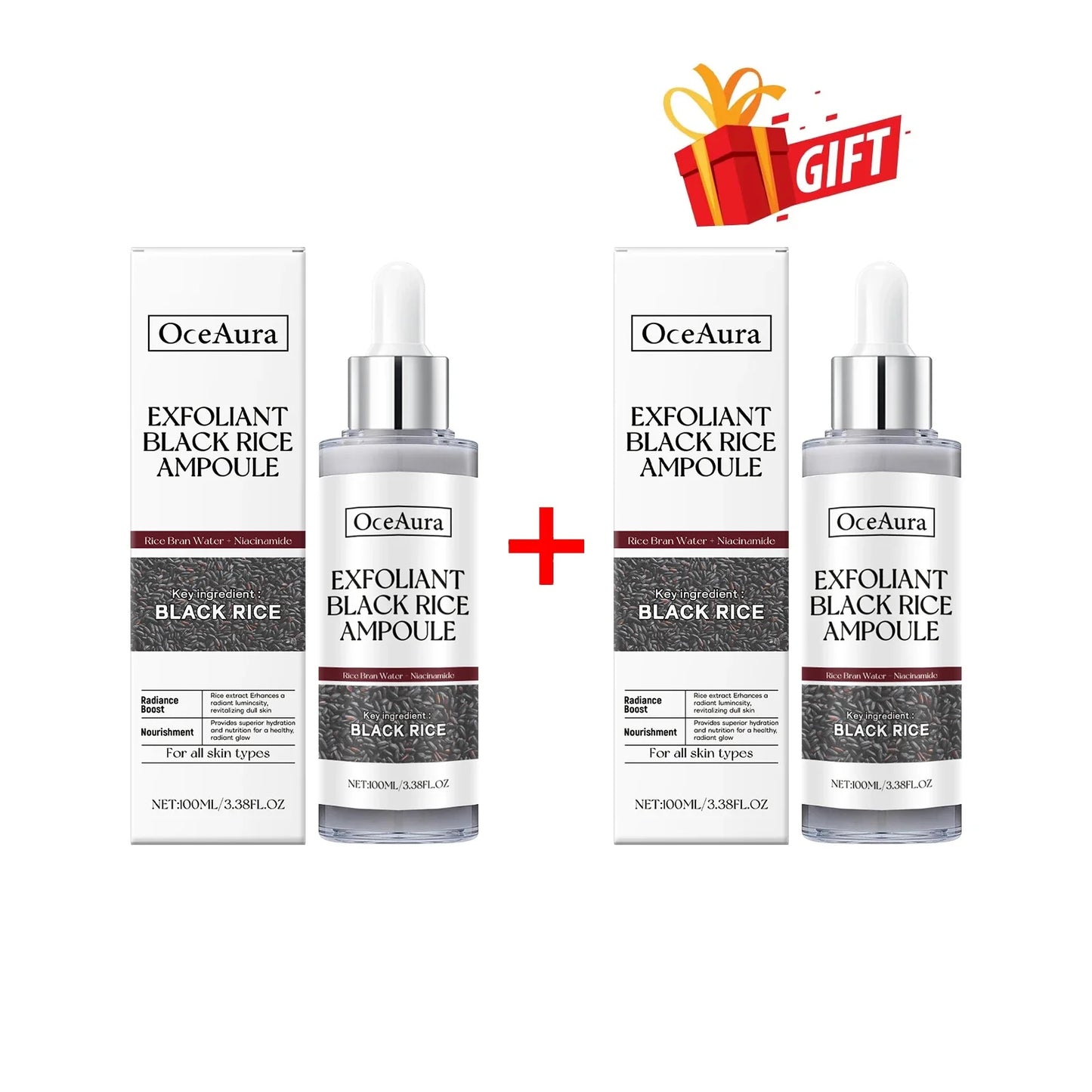 OceAura Black Rice Exfoliating Serum | Deep Cleanse & Brighten