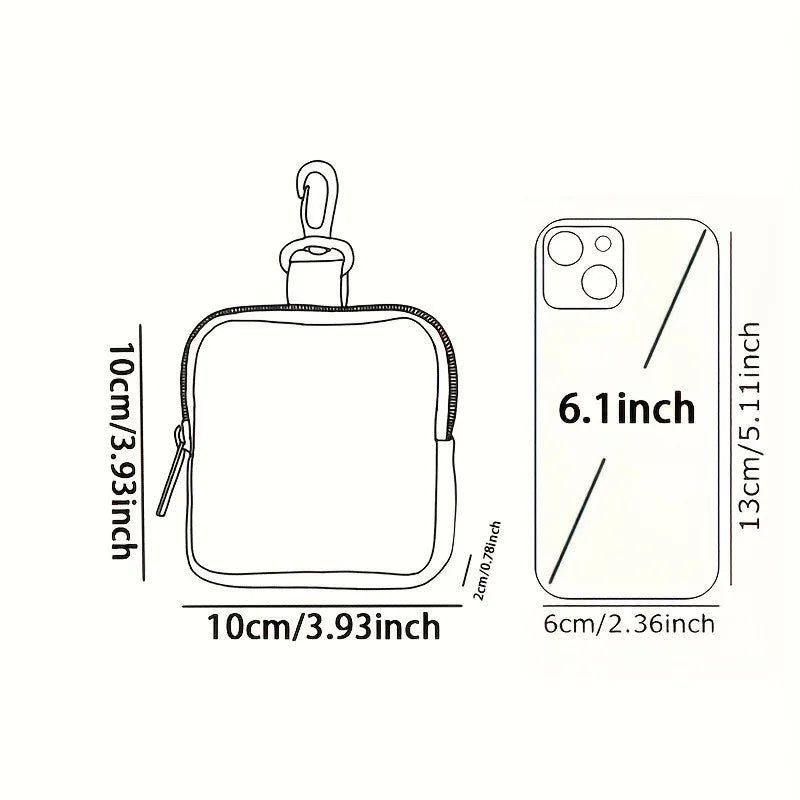 Camp print coin purse faux leather waterproof imitation leather zipper storage bag multifunctional mini earphone case Peaceful Pleasures Health and Wellness